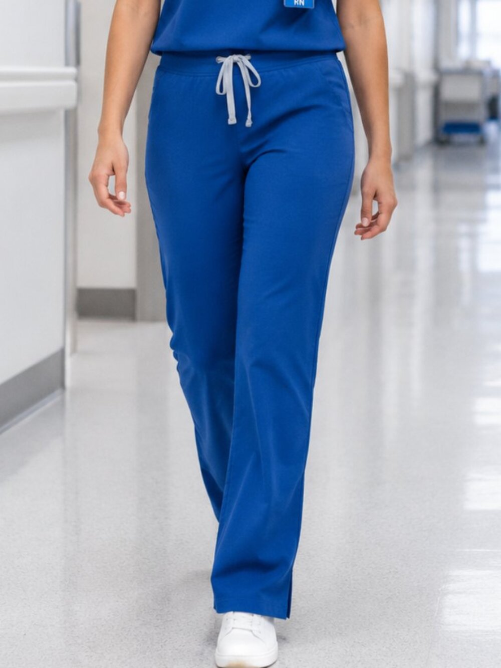 FIGS Women's M Scrub Pants Royal Blue Straight Leg Technical Collection